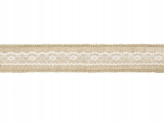 

Taśma jutowa z koronką Wstążka 5cm x 5m TJ1