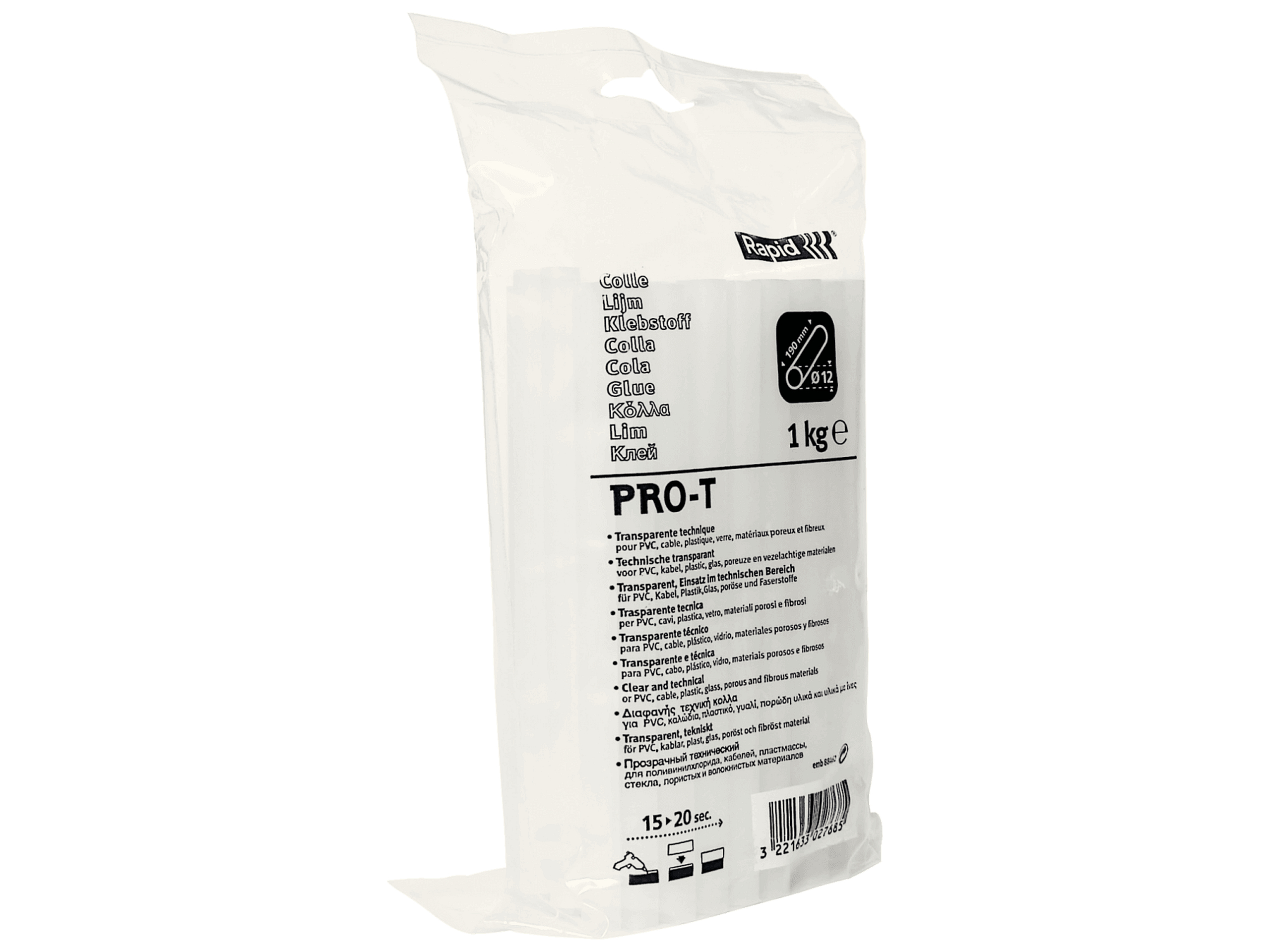 

Sztyft klejowy wkład Rapid Pro-t 12 x 190mm 1kg