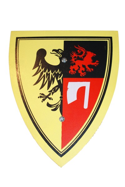 

Tarcza rycerska mała rączka 25x30 orzeł/gryf/topór