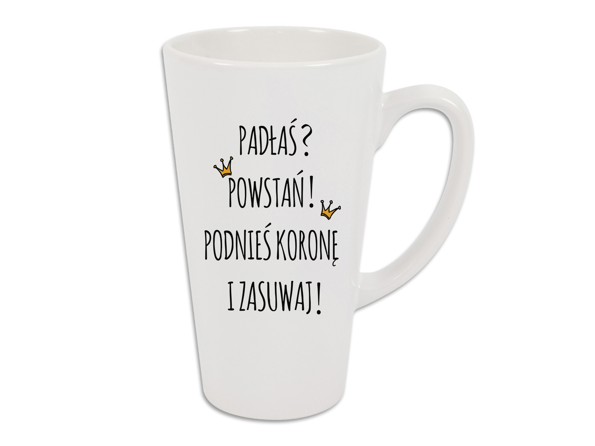 

Kubek Latte Z Napisami Padłaś Powatań! 450ml Hit!