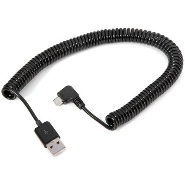 

Kabel kątowy Usb - MicroUSB sprężynka spirala 3M