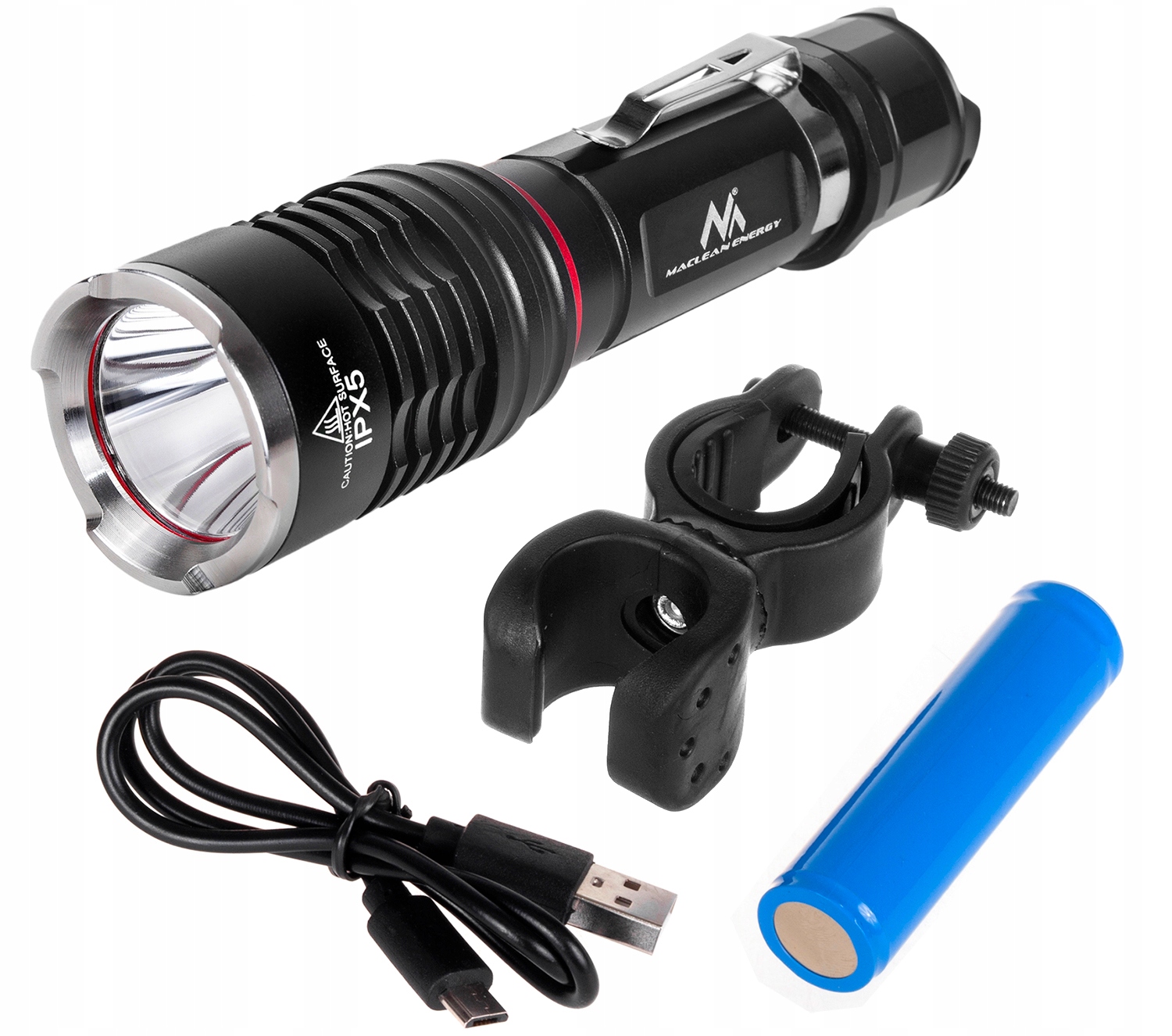 

Lampa Latarka Rowerowa Cree Led Uchwyt + Ładowarka