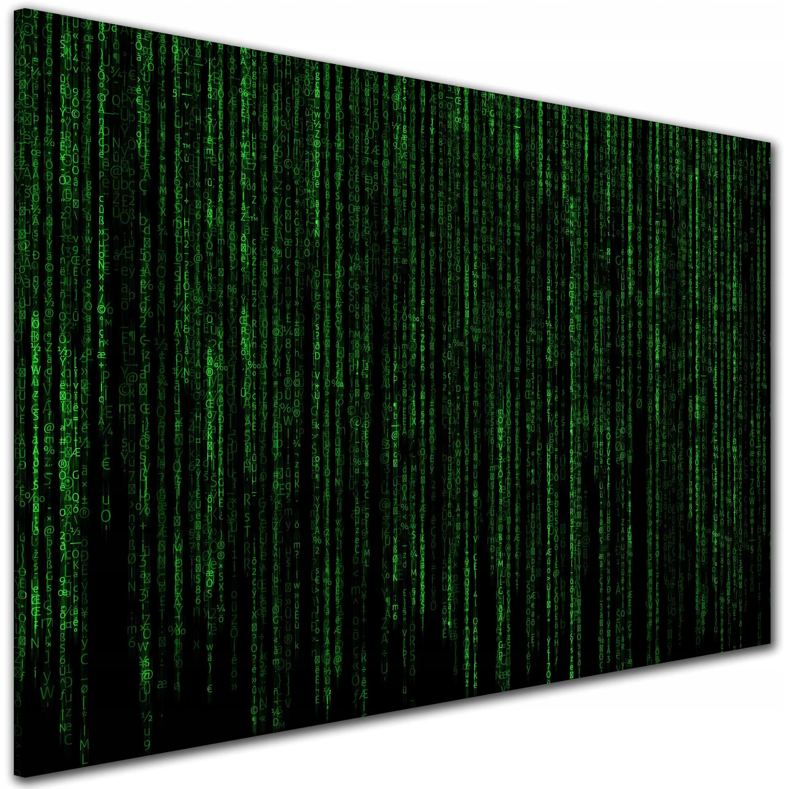 

Nowoczesny Obraz na płótnie Matrix Zielony