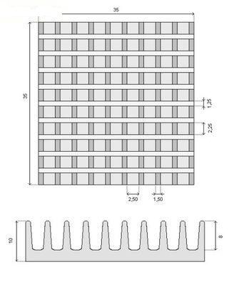 

Radiator aluminiowy 35x35x10mm RAD21