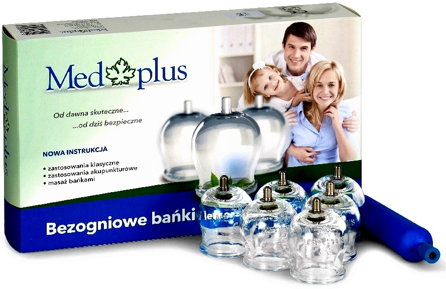 

Bańki Lekarskie Bezogniowe Szklane 12szt Pompka