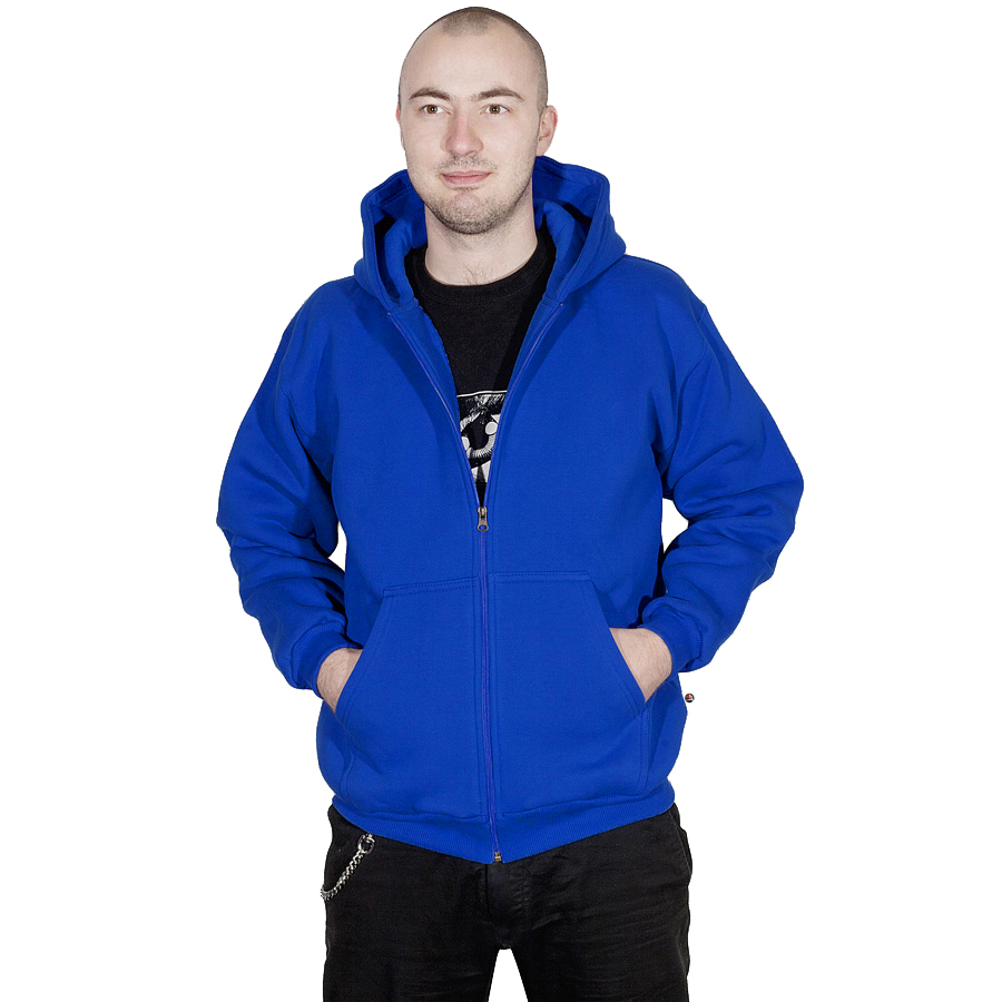 

TheCo Gładka chabrowa rozpinana bluza XXXL