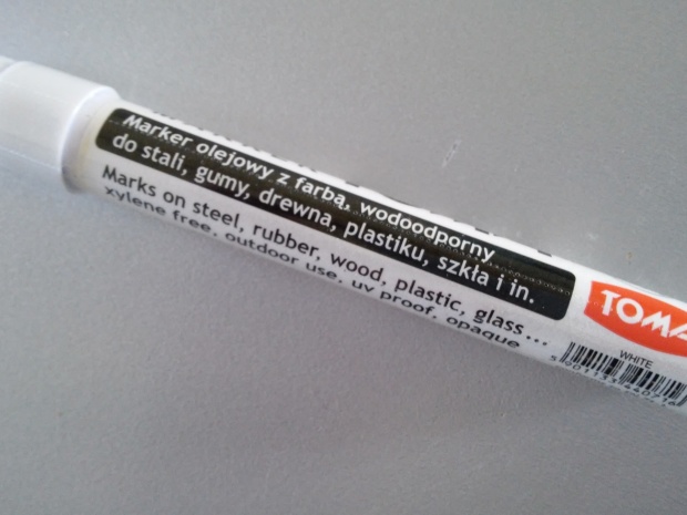 Marker olejny olejowy gruby 2,5 mm Toma biały Kolor biały