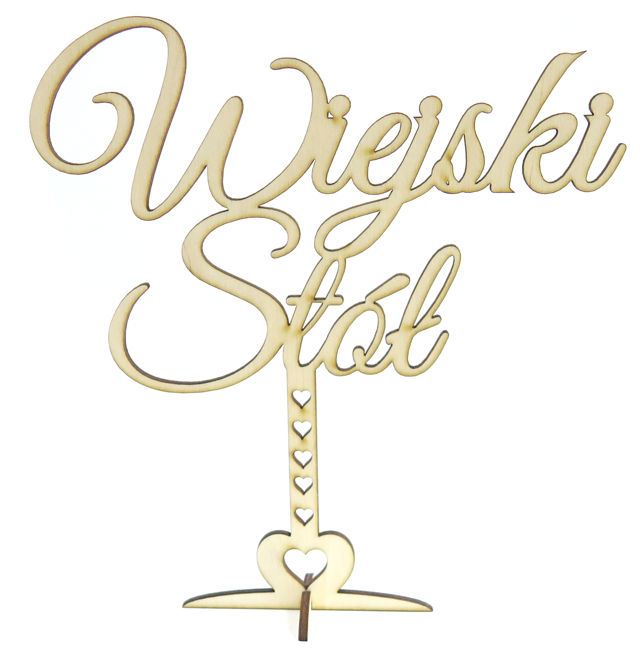 

Dekor Napis Wiejski Stół Na Podstawce Wesele KY22