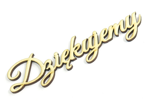 

Napis Dekor Dziękujemy 135x40mm Decoupage KY25