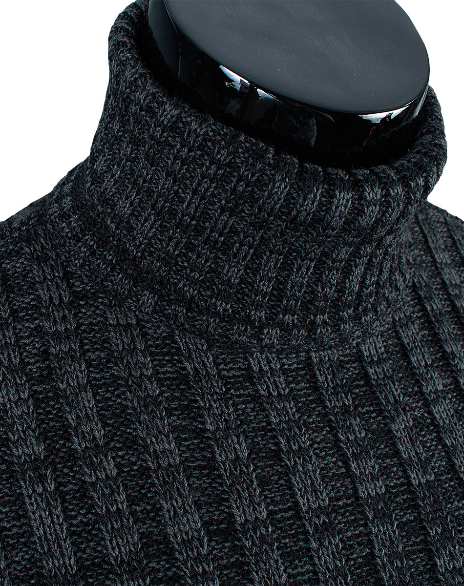 Gruby GOLF Sweter MA22 Grafit__L_PRODUKT_PL Odcień grafitowy