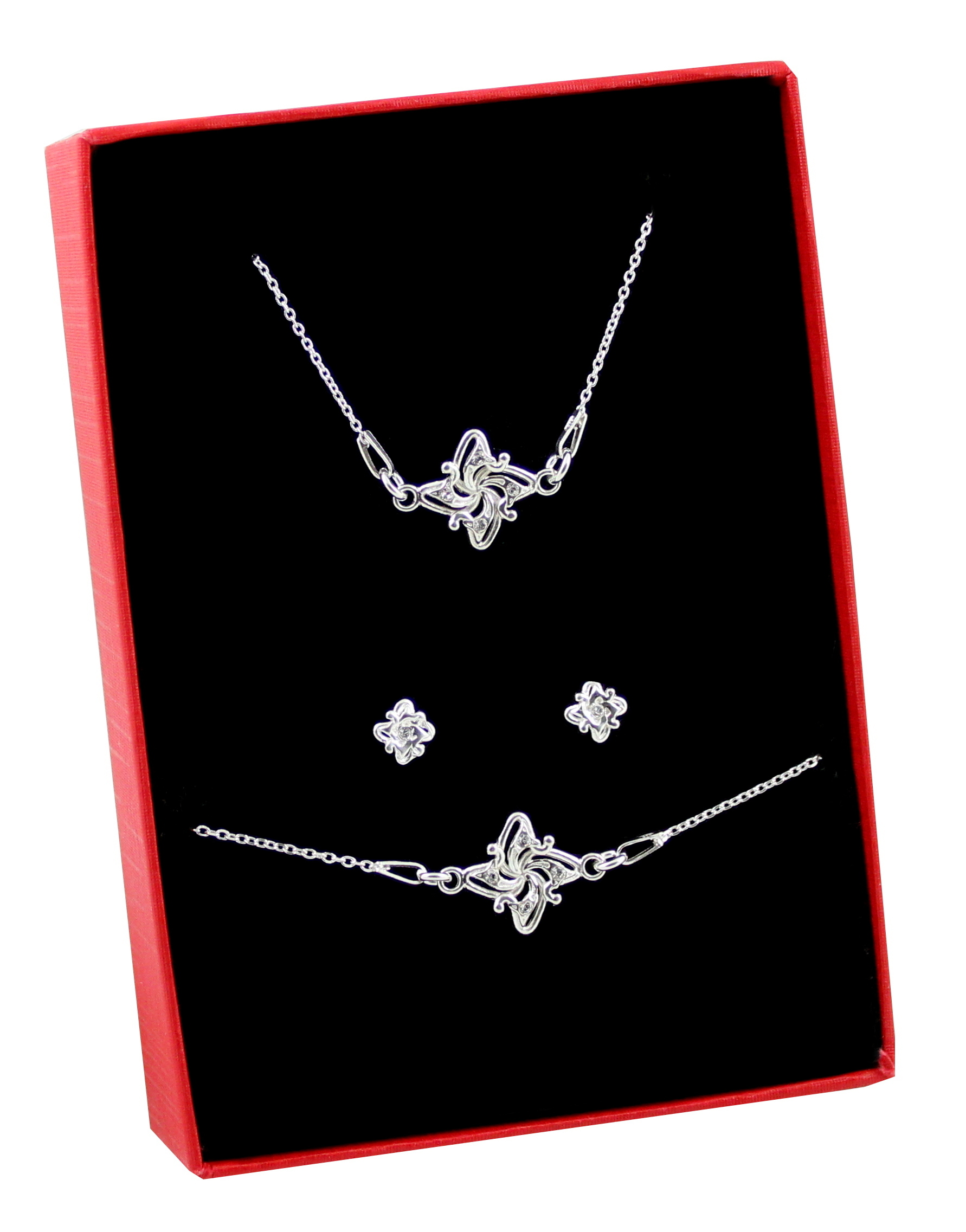 

Komplet Biżuterii Srebrnej Ze Swarovski #1