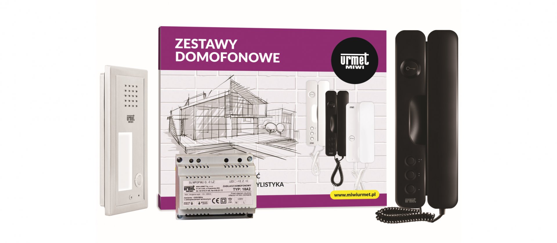 Domofon Urmet Elite Signo 6025/441 černý 1 rod