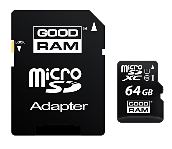

Karta pam MicroSD 64GB Goodram adapter Class 10