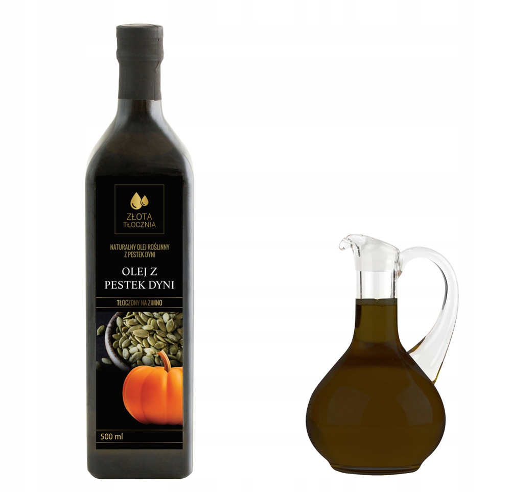 

Olej z pestek dyni 500ml zimnotłoczony 100% świeży