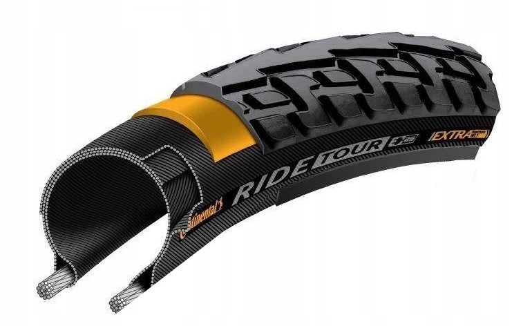 Opona CONTINENTAL RIDE TOUR 28X1.6 700X42C REFLEX Kolor czarny
