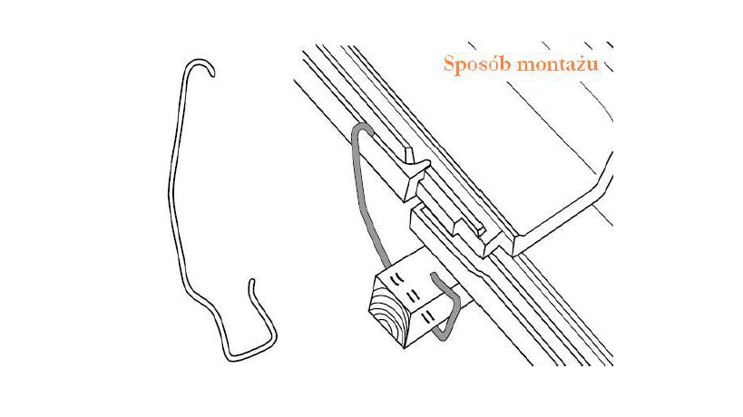 Spinka do dachówki ceramicznej na łatę 50/60 mm EAN (GTIN) 5902565001421