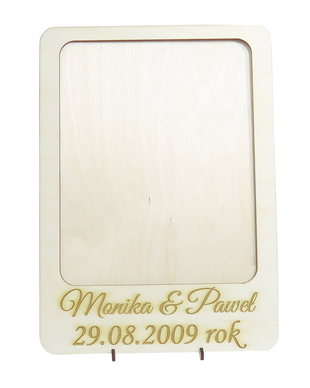 

Ramka Na Zdjęcie Ślubne 25x20cm Własny Grawer EZ46