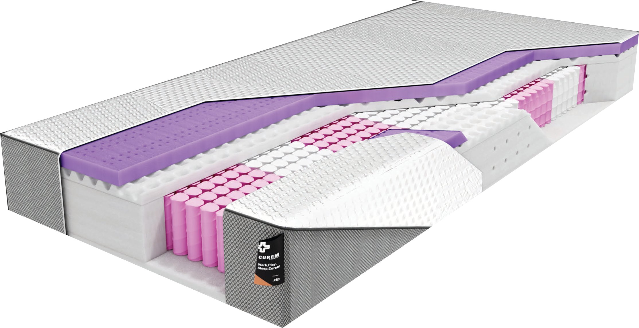 Materac Hybrydowy Curem Zip 180x200