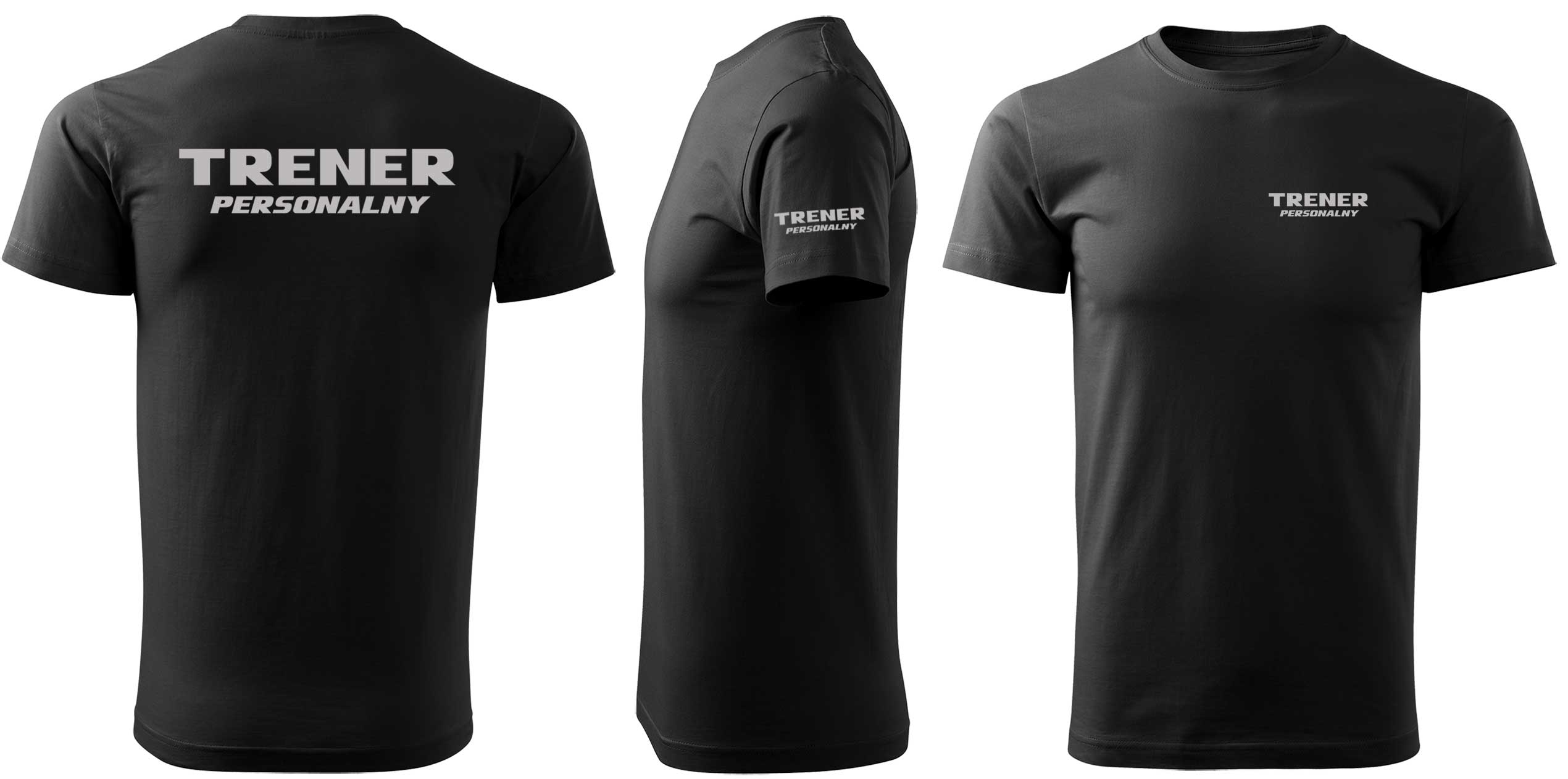 TRENER PERSONALNY PODKOSZULKA CROSS FIT ODBLASKOWA Rękaw krótki rękaw