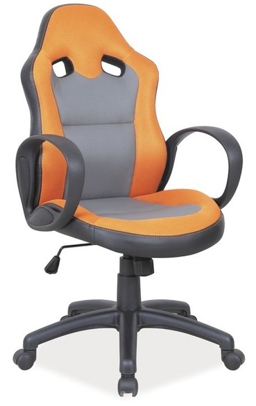 FOTEL OBROTOWY JOWISZ POMARAŃCZOWY STYL SPORTOWY