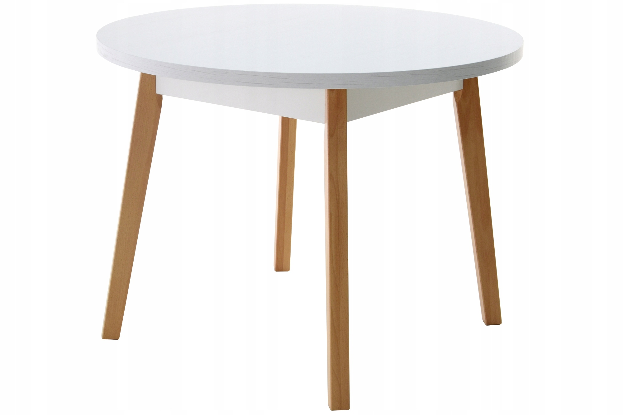 белый стол на деревянных ножках
