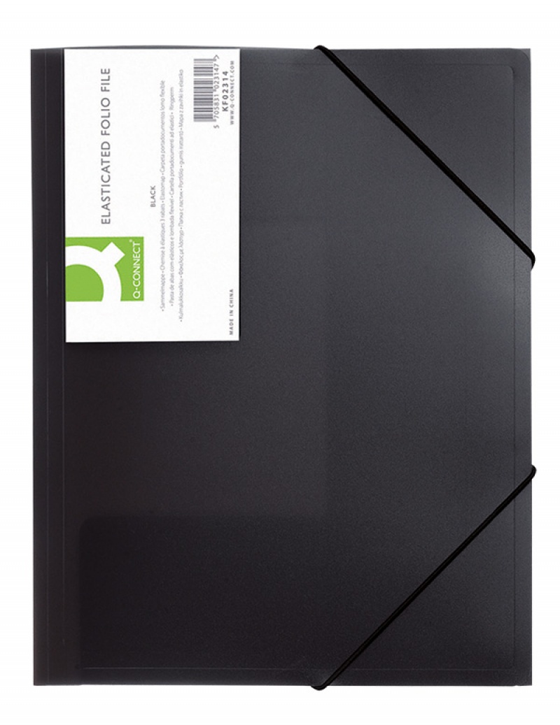 

Teczka Z Gumką Q-connect A4 Pp Plastikowa Czarna