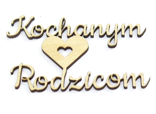 

Sklejka 3mm Decoupage Napis Kochanym Rodzicom DK41