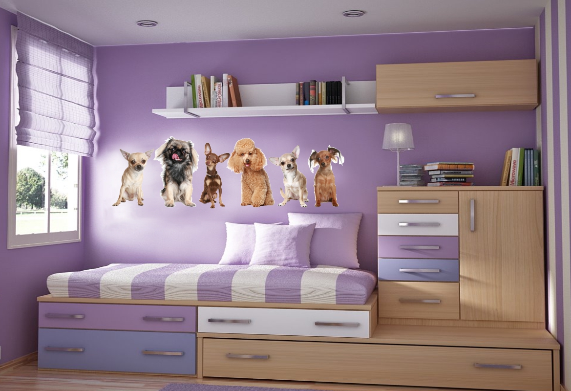 NAKLEJKI NA ŚCIANĘ PSY Pieski 5 70x22cm Marka inna