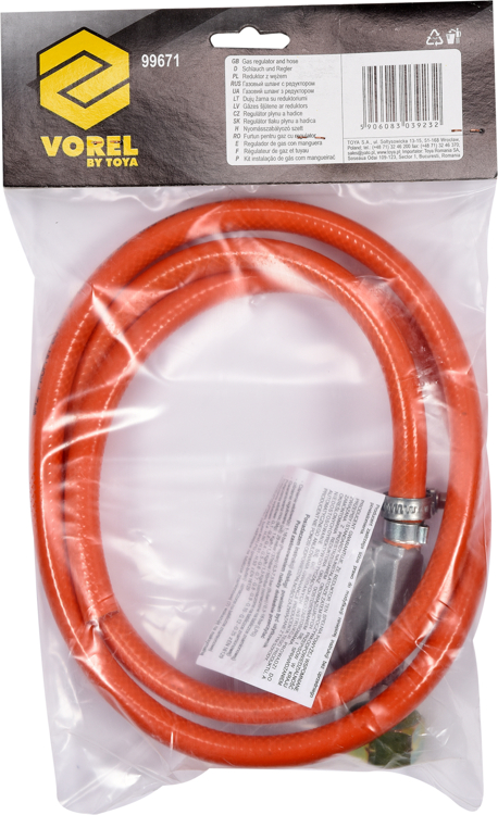REDUKTOR GAZOWY z wężem 1,5m do podłączenia butli Model 99671