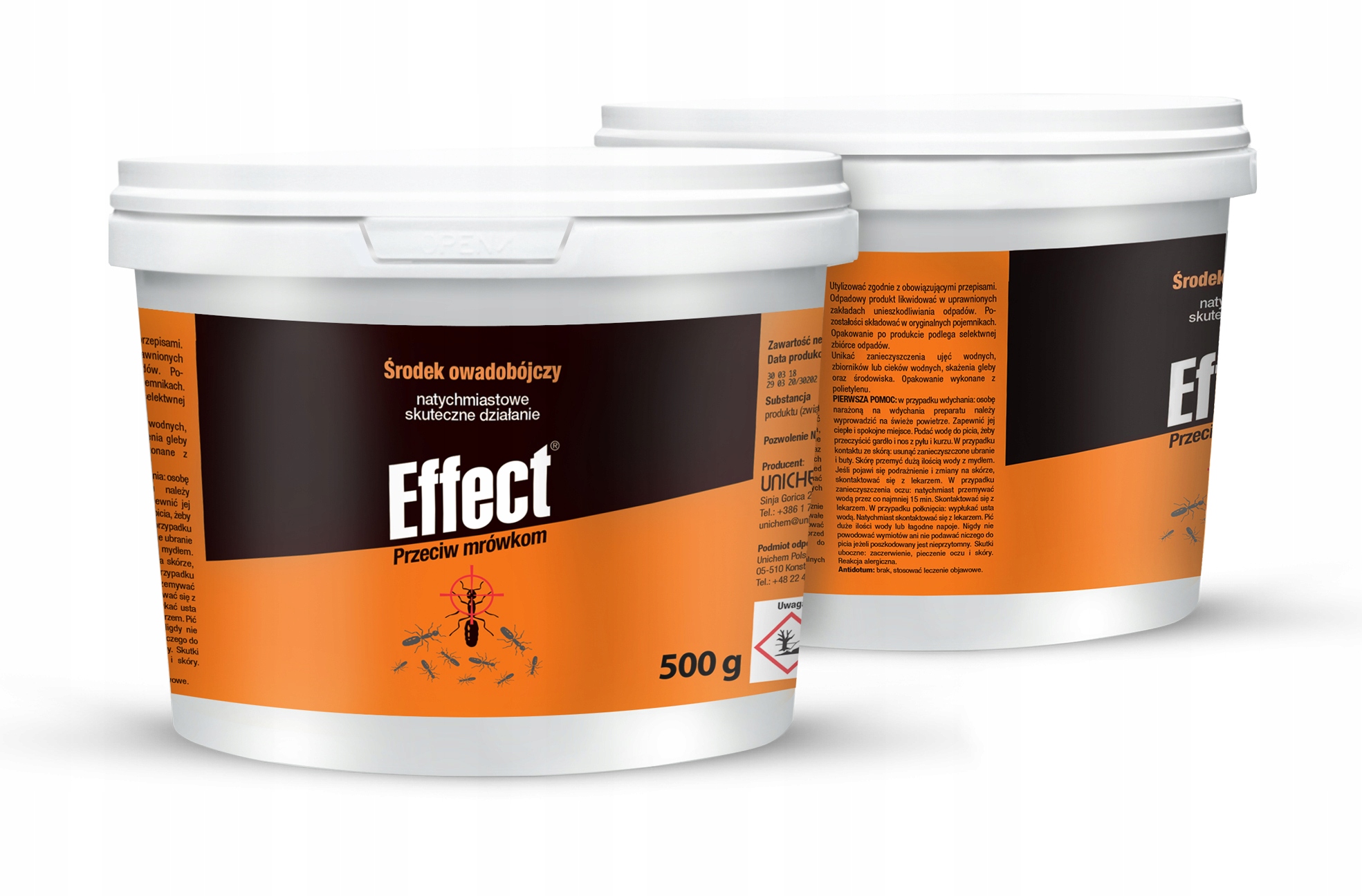 ŚRODEK PRZECIW MRÓWKOM PROSZEK NA MRÓWKI KARALUCHY CAŁE GNIAZDA EFFECT 500G Producent Effect