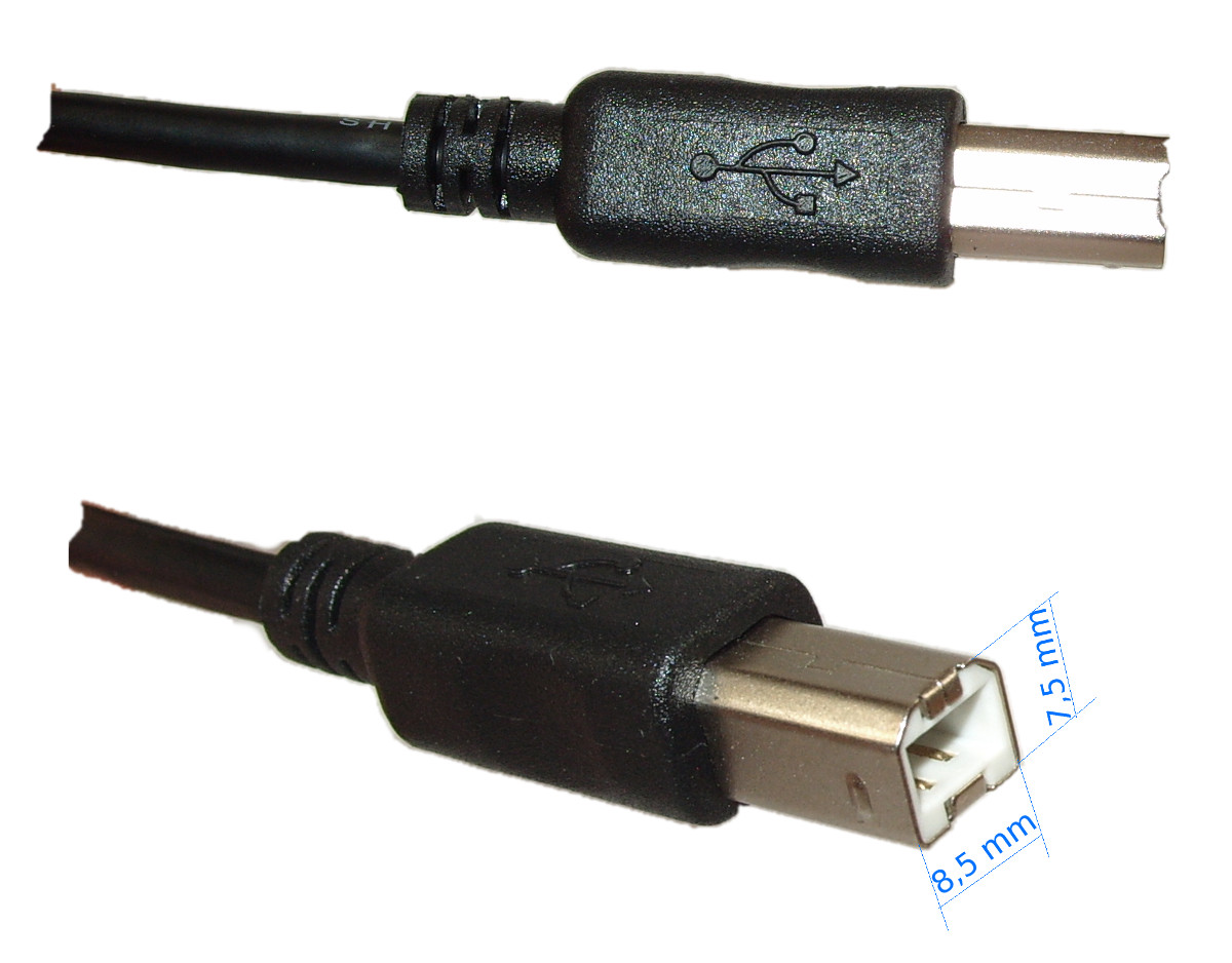 Kabel: wtyk USB-A --- wtyk USB-B do drukarki 1,8m EAN (GTIN) 5901436741435