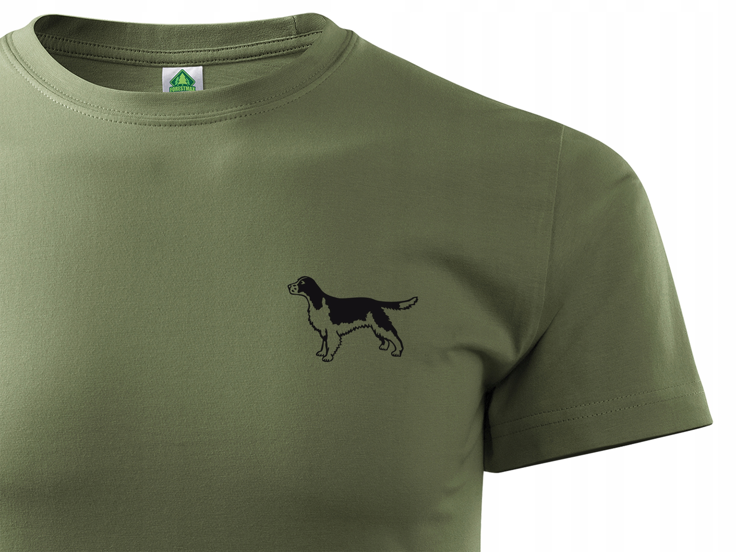 

T-shirt Z Nadrukiem Springer Spaniel Military Styl