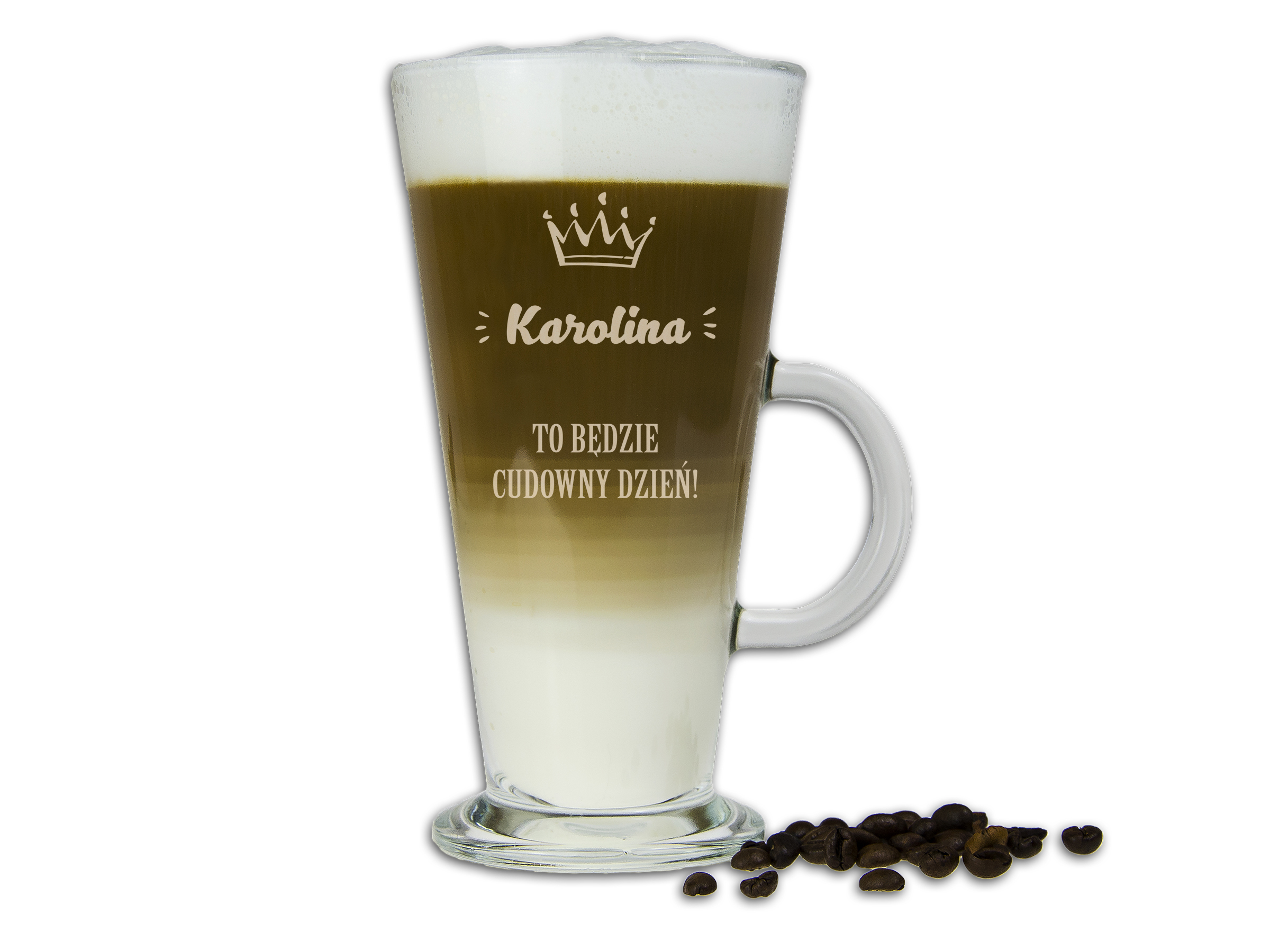

Szklanka Latte Napisy Prezent Grawer Z Imieniem
