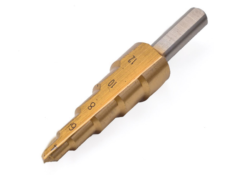 

Wiertło Stożkowe Stopniowe Hss + Tytan 4-12mm