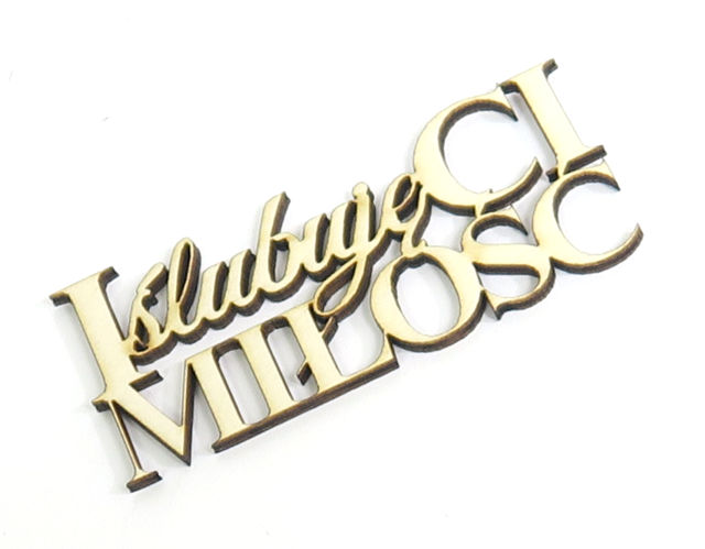 

Decoupage Dekor I ślubuję Ci Miłość 80x35mm DZ52
