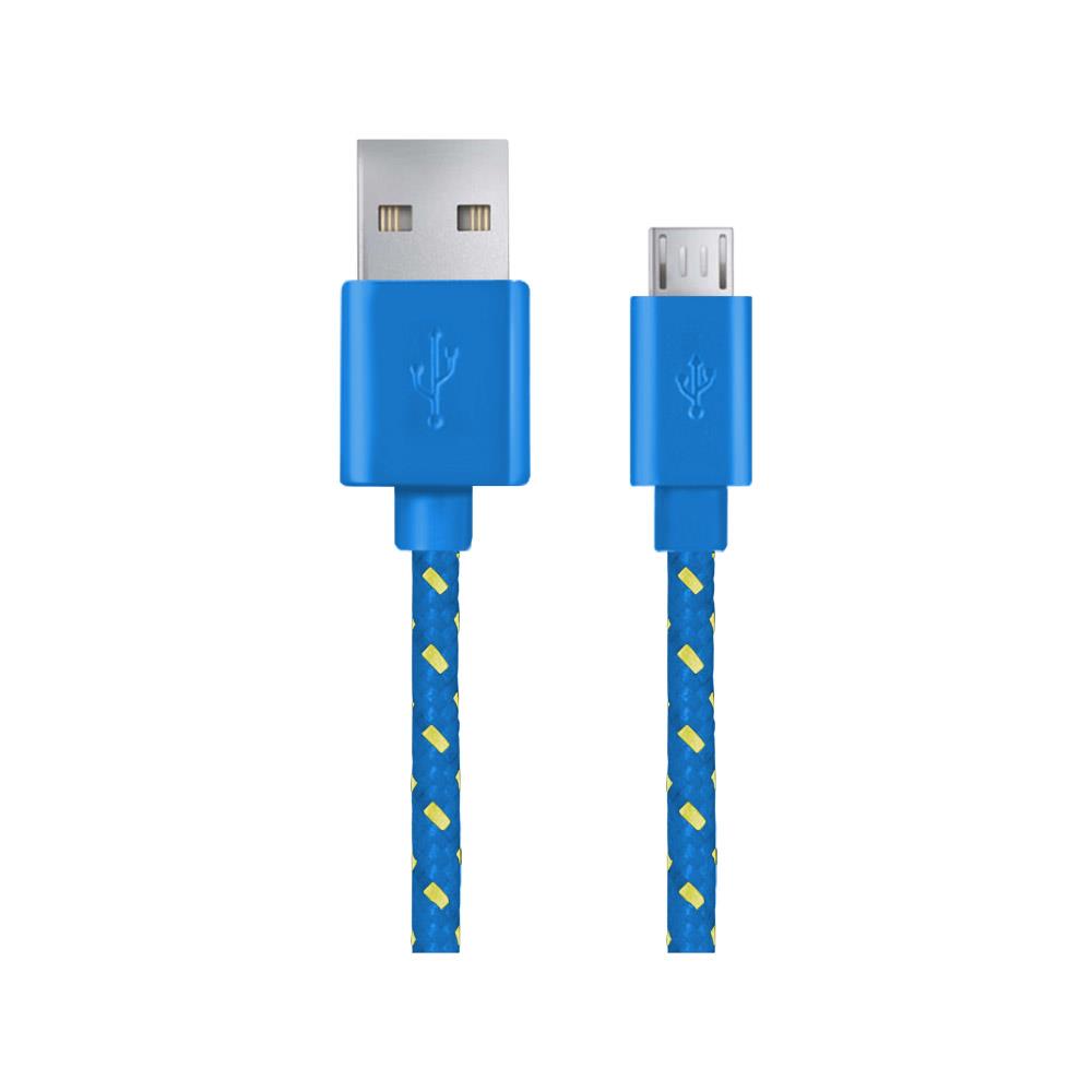 

Przewód Usb Microusb 1M Oplot Nylonowy Niebieski