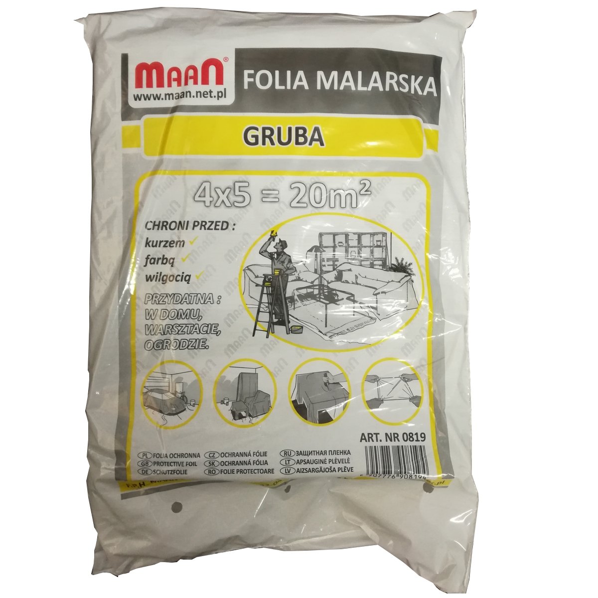 

Folia malarska Gruba, plandeka ochronna 4x5m