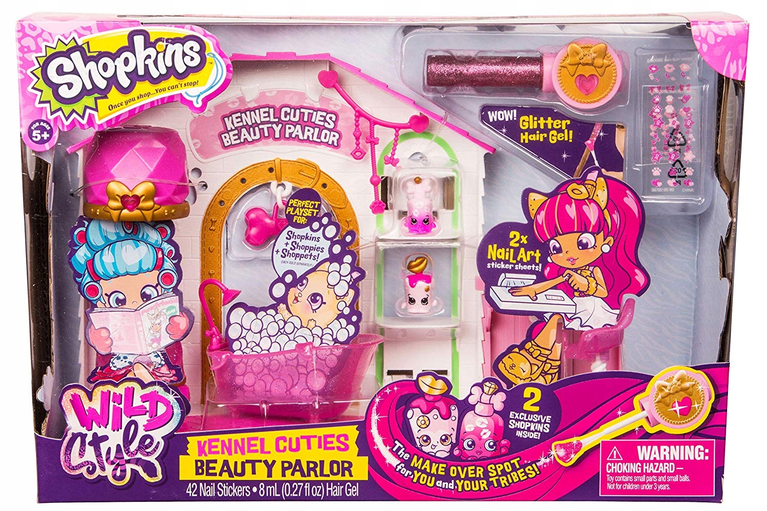 

Shopkins Seria 9 Wild Style Salon Spa+naklejki