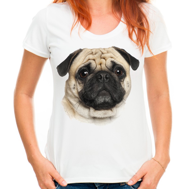 

Koszulka z mopsem bluzka z psem mops pies Hq -M