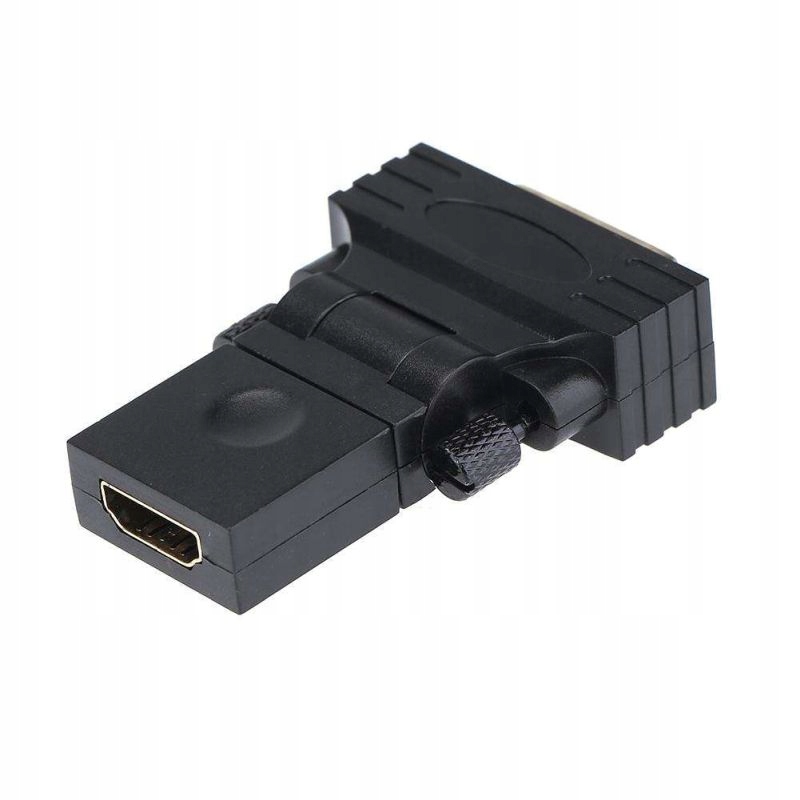 Adapter Przejściówka Obrotowy HDMI - DVI 24+1 F/M Zastosowanie Video