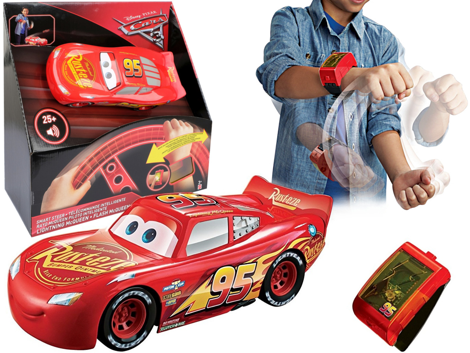 Mattel Cars 3 Auta Zygzak Mcqueen Sterowany Opaską 7042071826