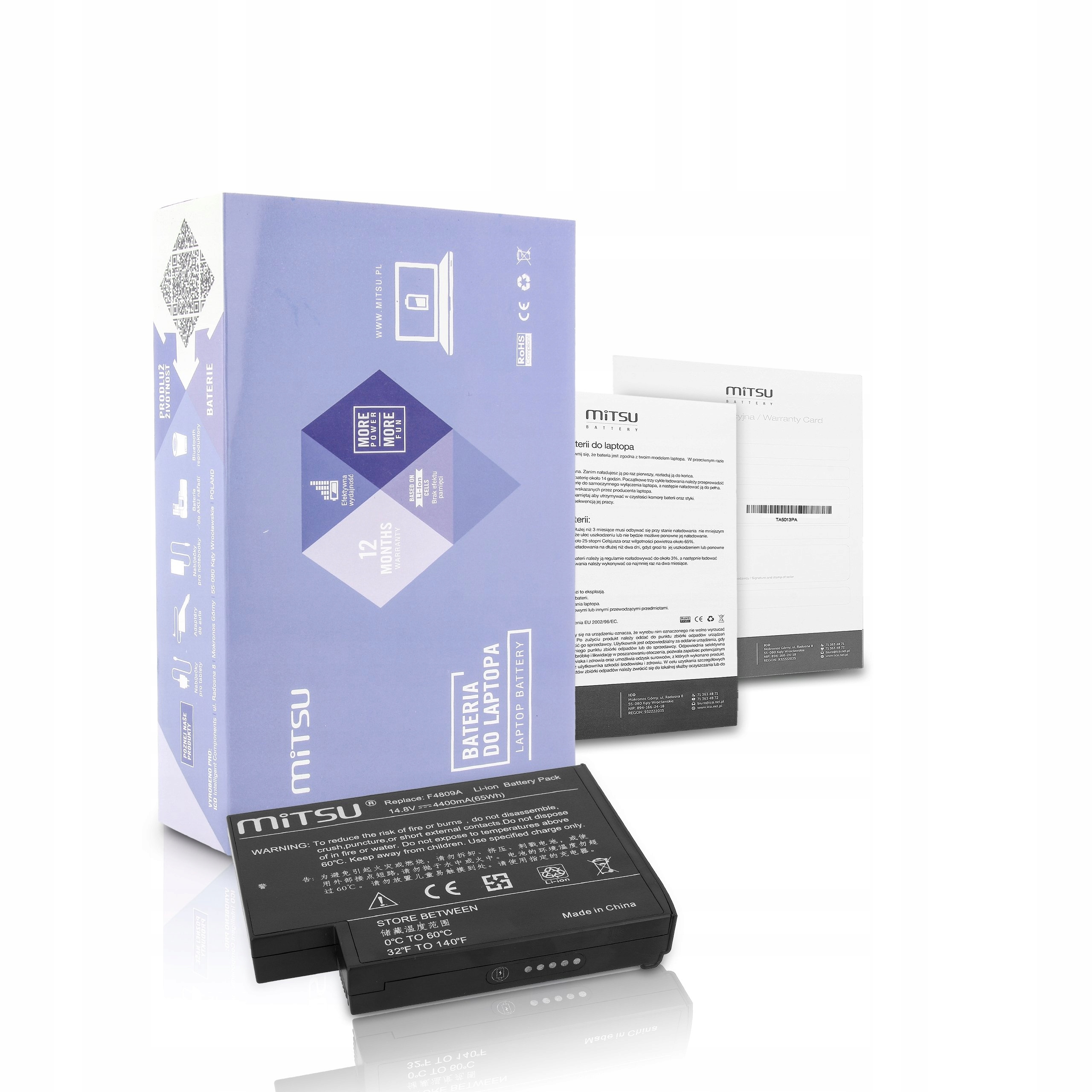 Bateria MITSU HP Pavilion ZE4306,4400mAh,Gw.18msc - 7342179319 - oficjalne  archiwum allegro