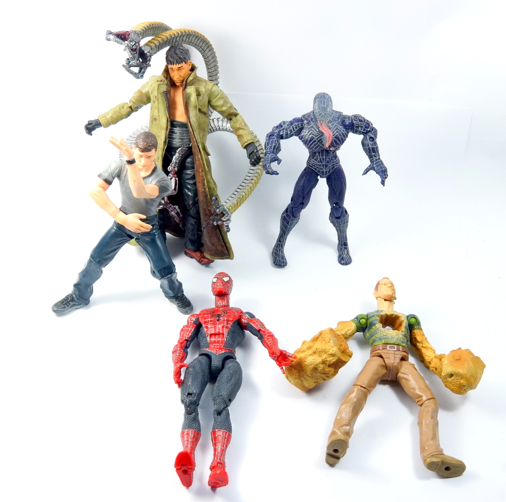 Marvel Spiderman Venom Sandman Octopus Figurki