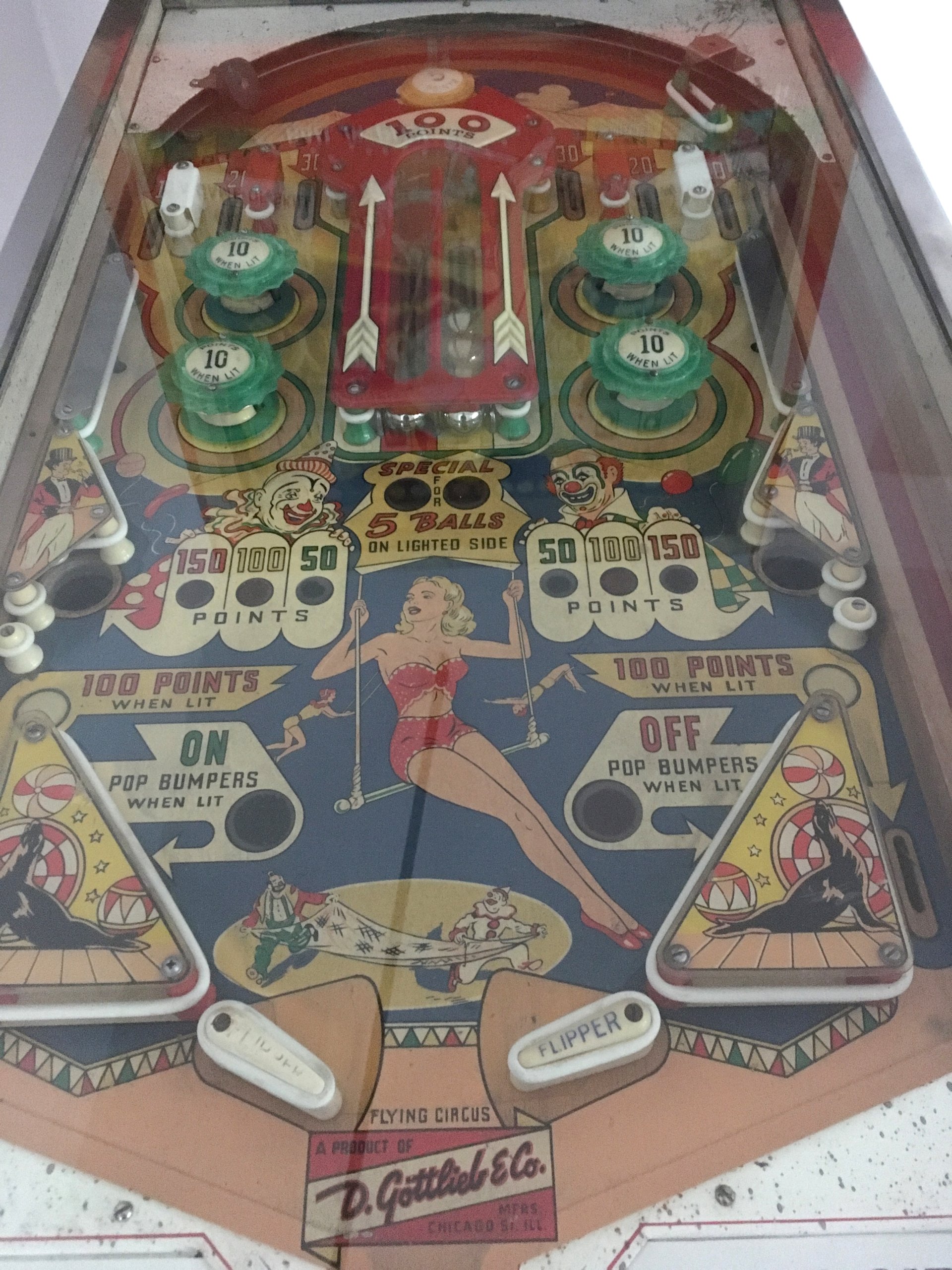 Flipper / pinball Flying Circus Gottlieb 7233545957 oficjalne