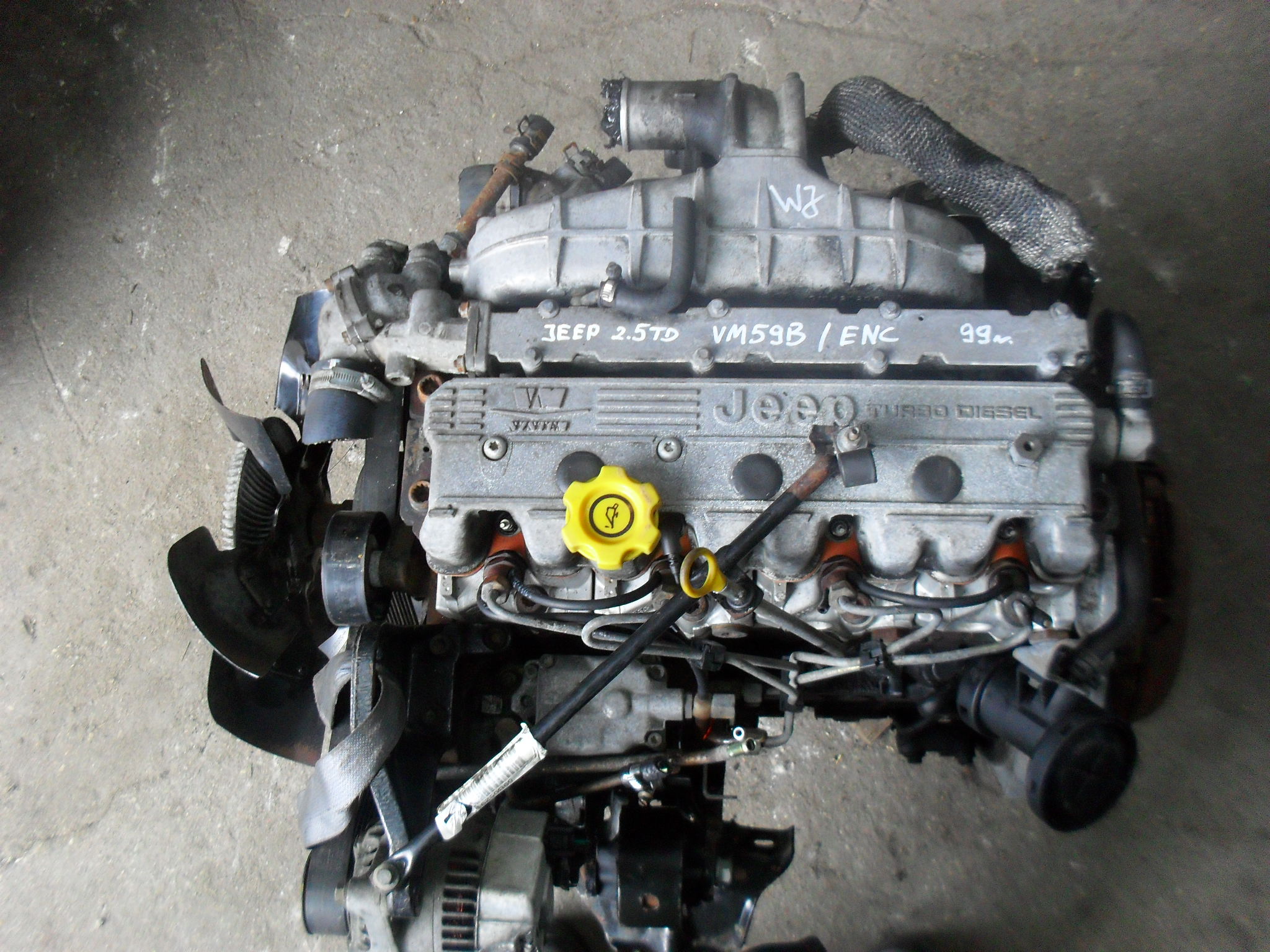 SILNIK KOMPLETNY JEEP CHEROKEE XJ 2.5 TD ENC VM59B 7079460971