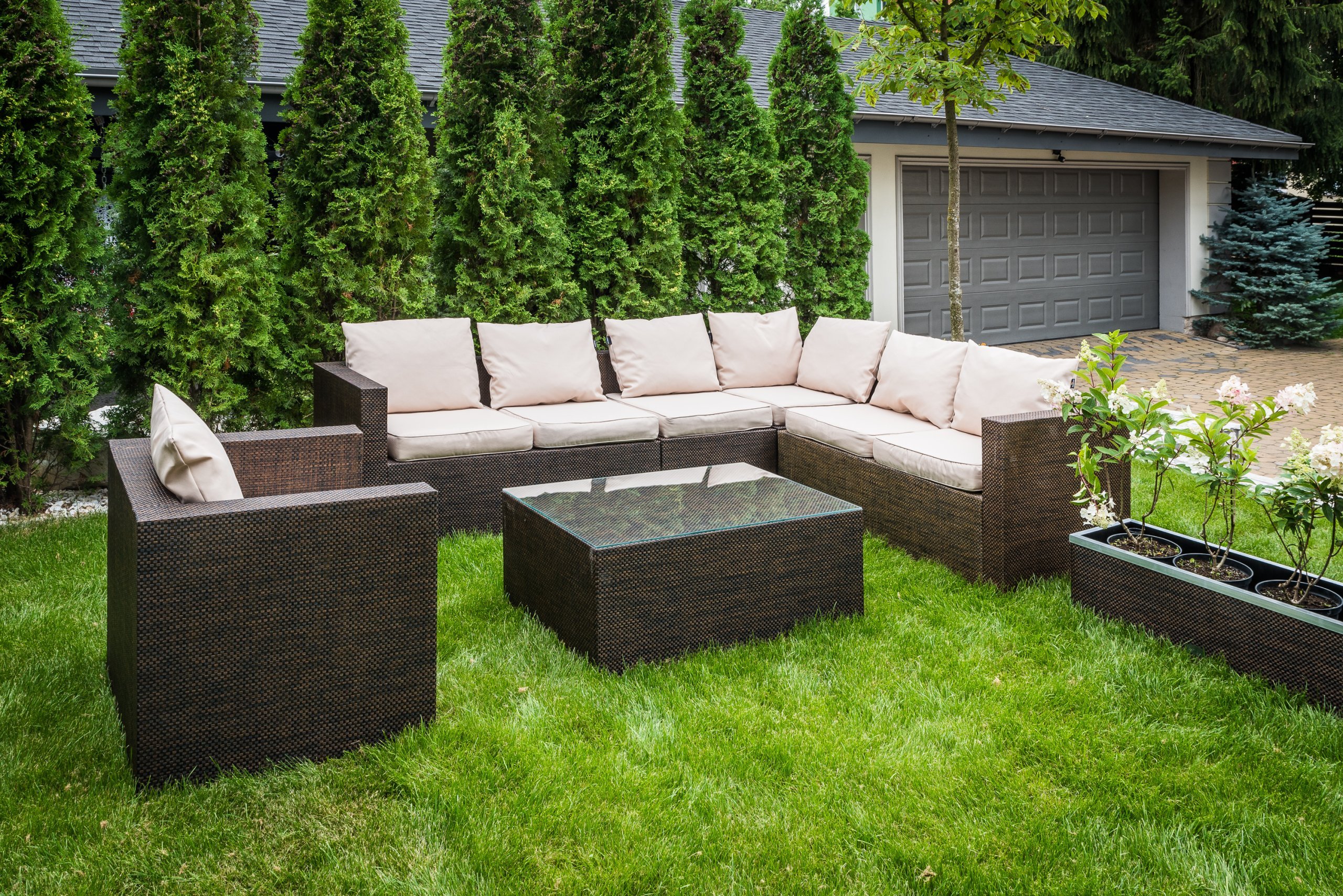 SOFA KANAPA OGRODOWA BALKON RATTAN WYPRZEDAŻ RABAT 6847170012