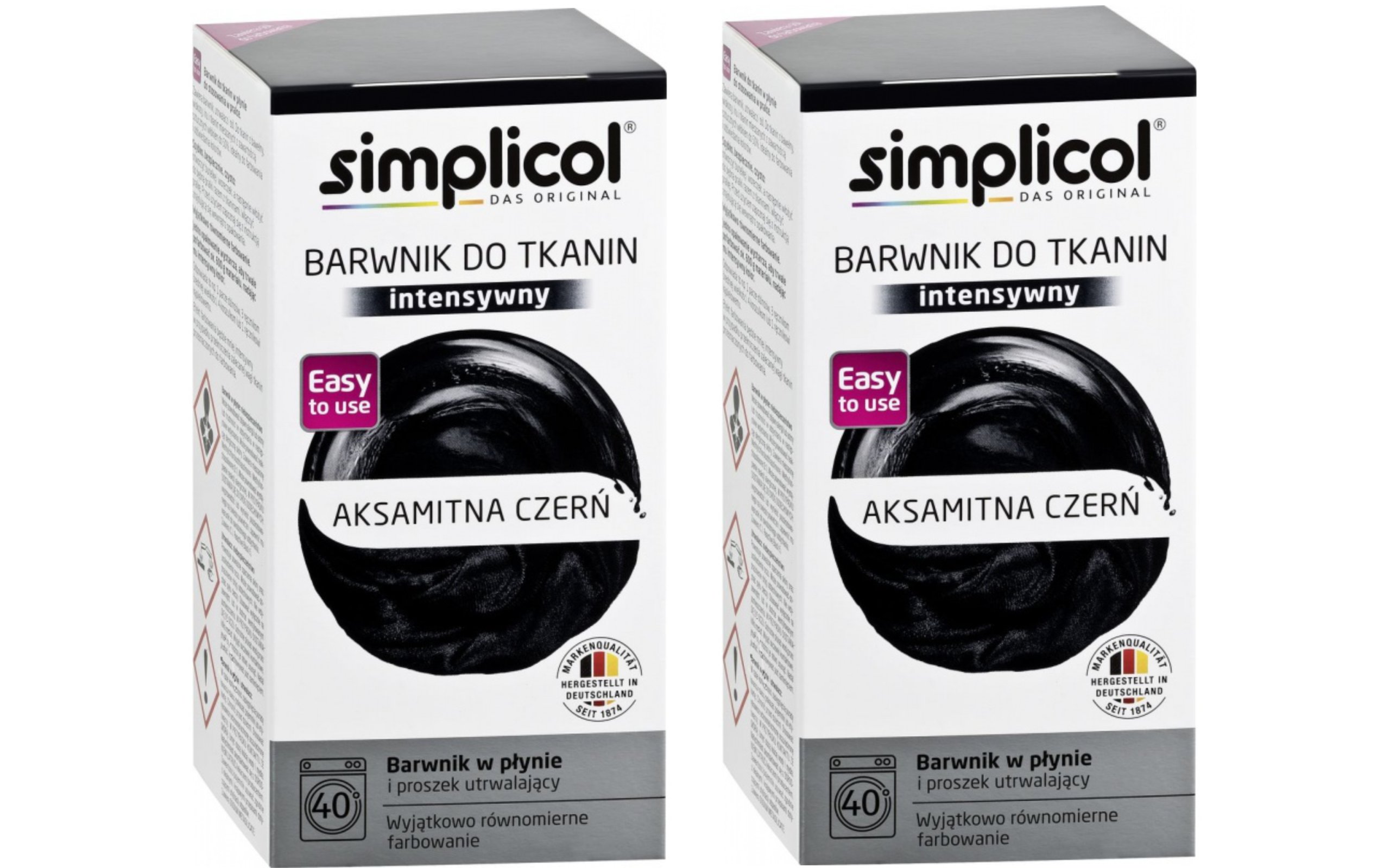 SIMPLICOL 2SZT FARBA BARWNIK DO TKANIN CZARNY - 6948021216 - oficjalne ...