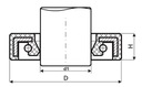Pierscien уплотнитель (сальник) 40mm granit5, с разборки недорого