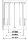 фото mini №2, Pantograph for cabinets aluminum 83 - 115 centimeters thrust