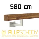 фото mini №1, Handrail wall-mounted wooden 40x40 580cm oak color